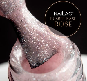 NaiLac Rubber Base baza kauczukowa Rose 7 ml