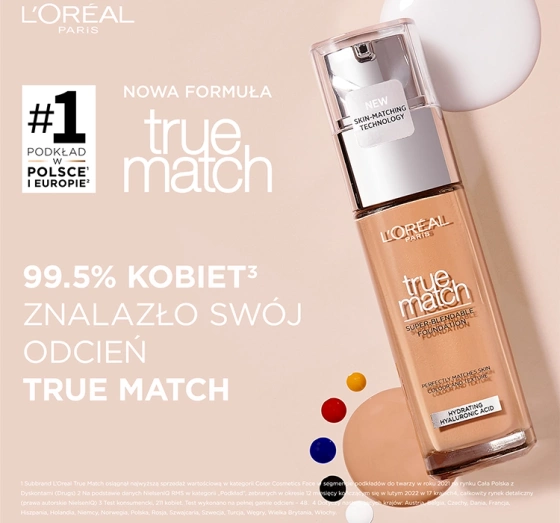 L'Oréal Paris True Match podkład dopasowujący się do koloru skóry 4 D/W 30 ml