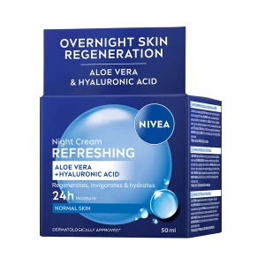NIVEA 24h Nawilżenia odświeżający regenerujący krem na noc cera normalna 50 ml