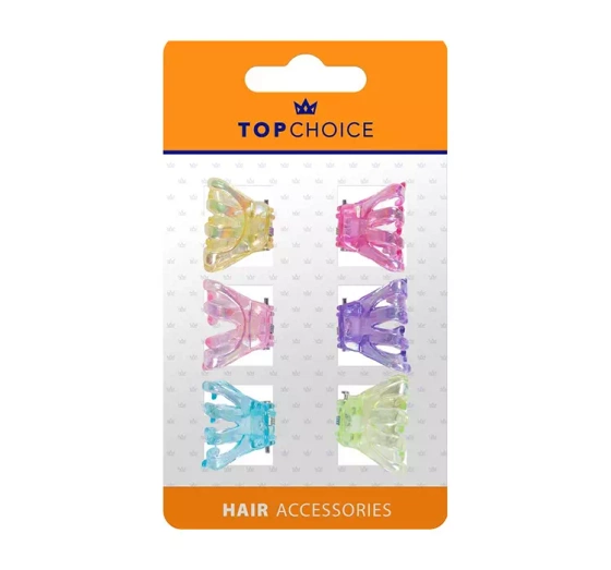 Top Choice klamerki do włosów Holo 26775 6 sztuk