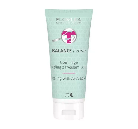 Floslek Balance T-Zone gommage peeling z kwasami AHA 125g