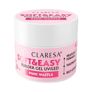 Claresa Soft & Easy żel budujący Pink Waffle 45 g