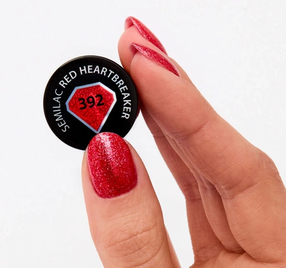 Semilac Love Is In The Nails lakier hybrydowy 392 Red Heartbreaker 7ml