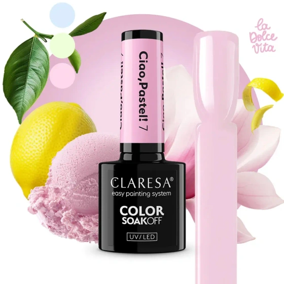 Claresa hybrydowy lakier do paznokci Ciao Pastel 7 5 g
