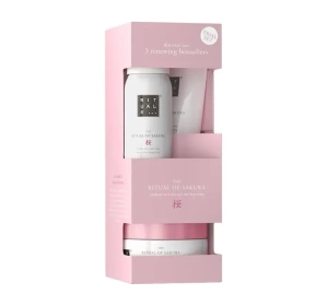 Rituals The Ritual Of Sakura zestaw mini kosmetyków do ciała pianka do mycia 50 ml + scrub 125 g + krem do ciała 70 ml
