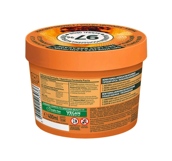 Garnier Fructis Hair Food papaya regenerująca maska do włosów zniszczonych 400ml