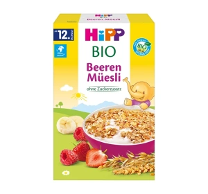HIPP Bio musli wielozbożowe Truskawki-maliny od 12 miesiąca życia 200 g