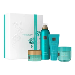 Rituals The Ritual Of Karma zestaw prezentowy pianka do mycia ciała 200 ml + krem 100 ml + peeling 125 g + maska 125 ml