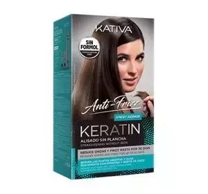 Kativa Anti-Frizz Keratin Xpert Repair zestaw do keratynowego prostowania włosów 210 ml