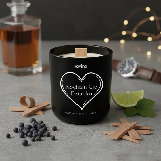 Ravina Kocham Cię Dziadku sojowa świeca zapachowa Creeventus 175 g