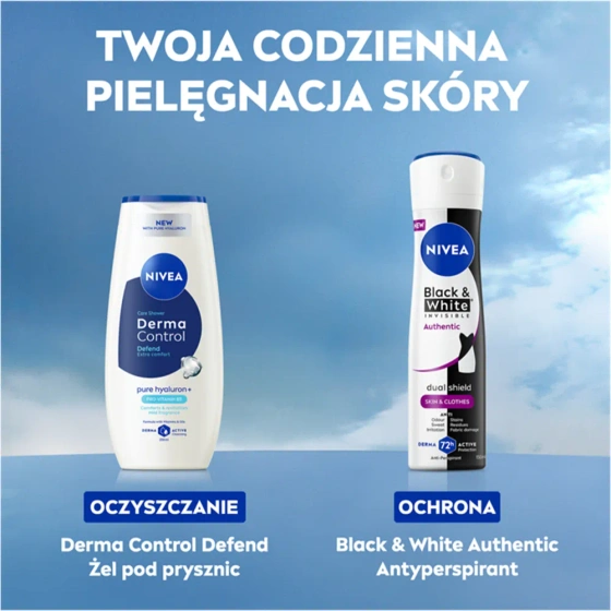 NIVEA Black & White Invisible Authentic antyperspirant w sprayu 150 ml