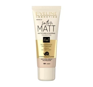 EVELINE SATIN MATT PODKŁAD MATUJĄCY 101 IVORY 30ML