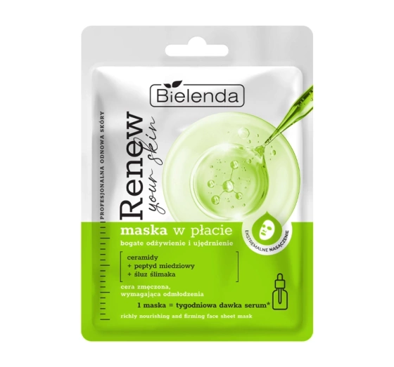 Bielenda Renew Your Skin maska w płacie bogate odżywienie i ujędrnienie 1 sztuka