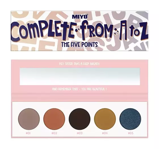 MIYO FIVE POINTS COLOR BOX EDITION PALETA CIENI 23 COMPLETE FORM A TO Z 6,5G