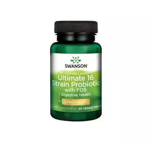 SWANSON ULTIMATE 16 STRAIN PROBIOTIC WITH FOS SUPLEMENT DIETY 60 KAPSUŁEK